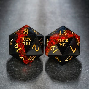 Red Tinsel F Word Dice Set