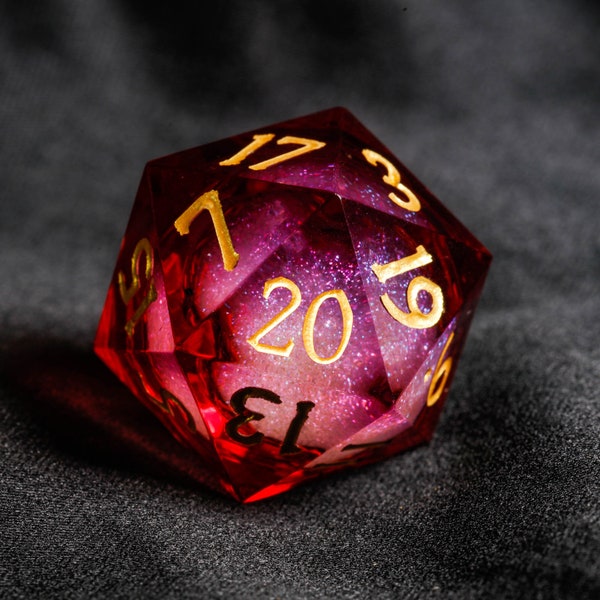 Dark Red Liquid Core Dice Set