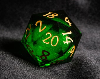 Green Liquid Core Dice Set