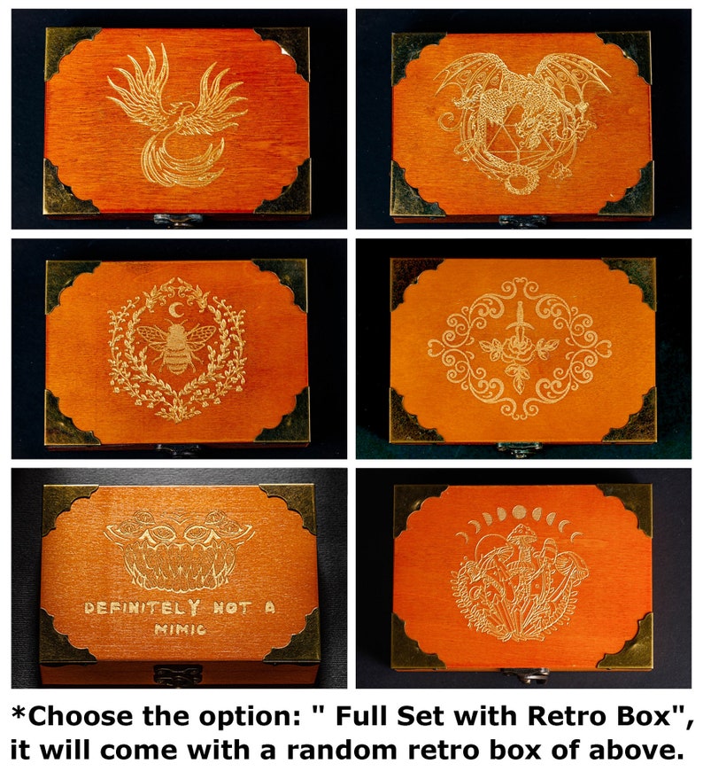 Rose Bud Glitter Rogue Rose Motif Dice Set Full Set with Retro Box