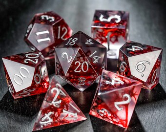 Red Coral Dice Set