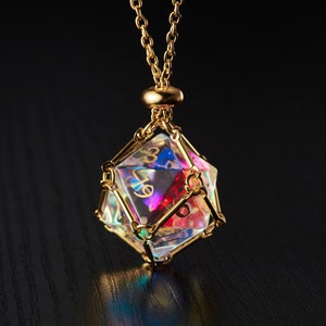 Traumhaftes Glas Würfel Set D20 Necklace