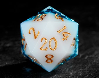 Blue Tinsel Dice Set