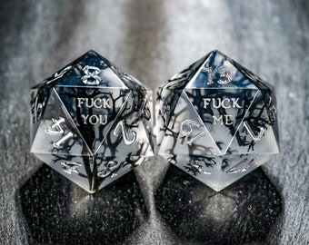 Black Coral F Word Dice Set