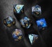 Labradorite Gemstone DnD Dice Set All Number Dice 