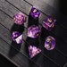 Amethyst Gemstone DnD Dice Set All Number Dice 