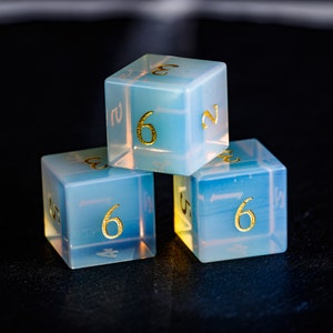 Opalite Gemstone Dice D6