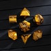 Tiger's Eye Gemstone DnD Dice Set Bee Dice
