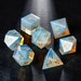 Opalite Gemstone DnD Dice Set Moon Dice 