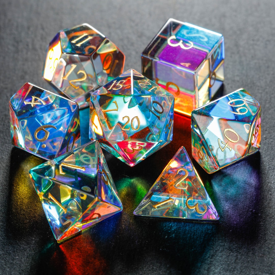Fantastic Glass Dice Set Etsy