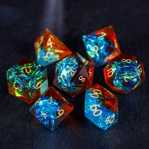 Blue Galaxy Resin Dice Set