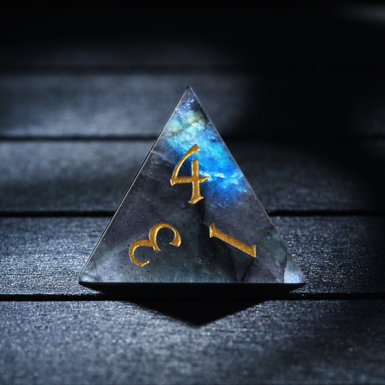 Labradorite Gemstone Dice Set image 4