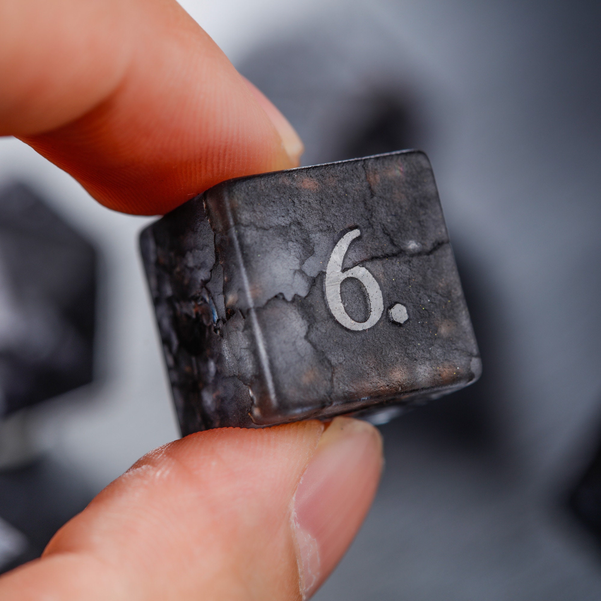 Raised Black Lightning Glass Dice Set Etsy UK