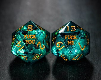 Dark Green F Word Dice Set