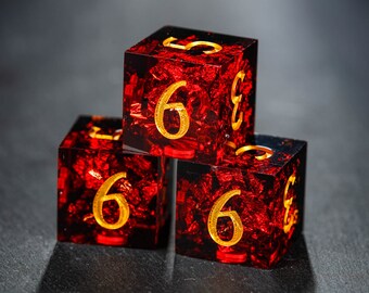 Black Red Dice Set