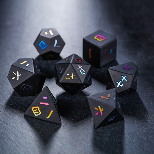 Rose Quartz Gemstone Dnd Dice Set Kanji Dice Etsy Australia