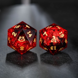 Black Red Cat Butt Dice Set