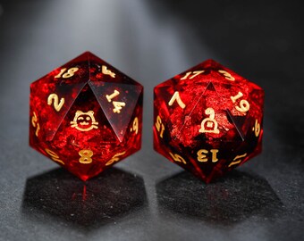 Black Red Cat Butt Dice Set