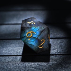 Labradorite Gemstone Dice Set image 5