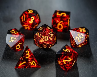 Black Red Dice Set