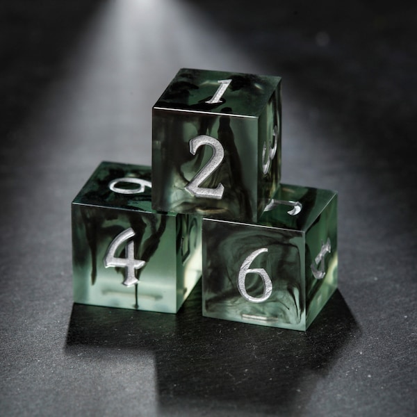 Smoky Dark Olive Dice D6