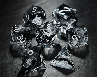 Black Feather Owl Dice Set