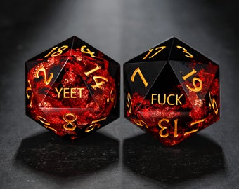 Black Red YEET Dice Set