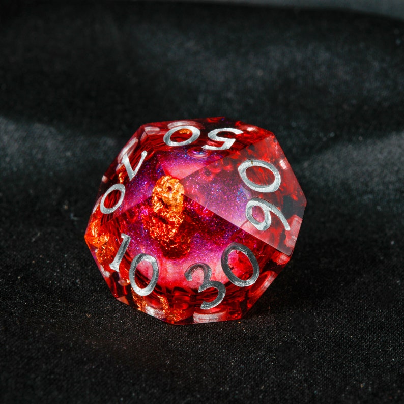 Red Smoky Black Liquid Core Resin Dnd D&D Dice Set Etsy New Zealand