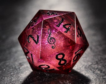 Dark Red Liquid Core Dice Bard Dice Set