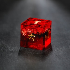 Black Red Kanji Dice Set image 3