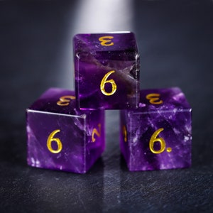 Amethyst Gemstone Dice Set image 5