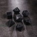 Raised Obsidian Gemstone DnD Dice Set All Number Dice 