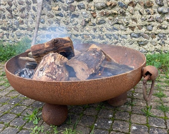 Fire pit, Fire bowl extra large 88cm, Rusted Steel strong and sturdy