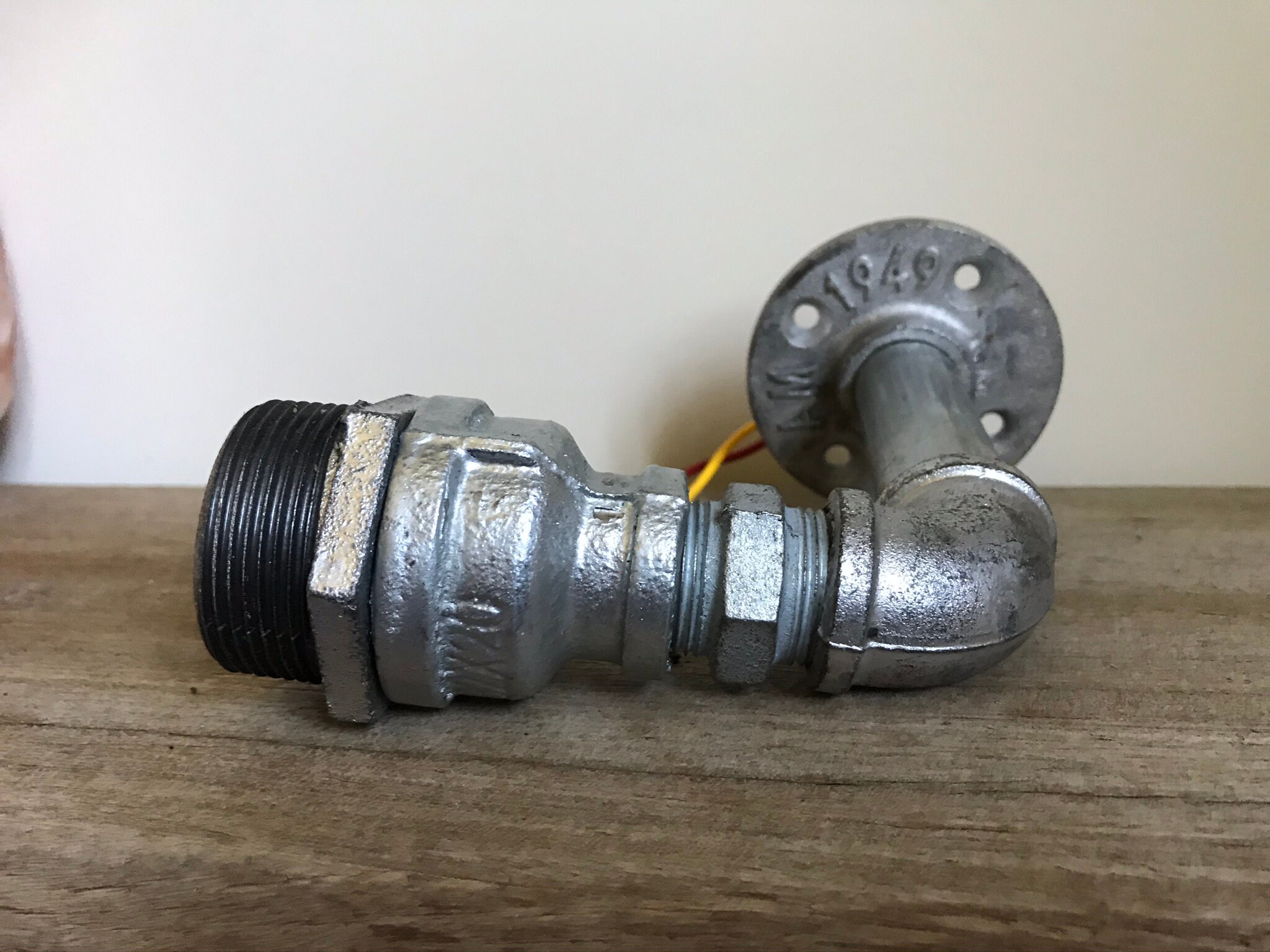 Industrial Pipe Fittings Wall Light Etsy