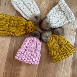Children’s chunky winter hat chunky knit Christmas hat kids fashion