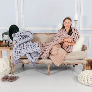 Blanket, giant blanket, Merino wool blanket, chunky blanket, gift throws, home, decor, wool, wool blanket, sale, gift, sale, mothers day image 2