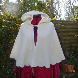 Medieval or Renaissance fleece hood for adults, men, women, one size