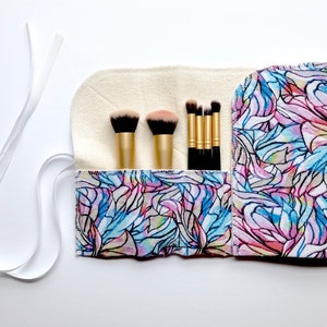 makeup brush holder stained glass makeup brush organizer toiletries and cosmetic case travel wrap