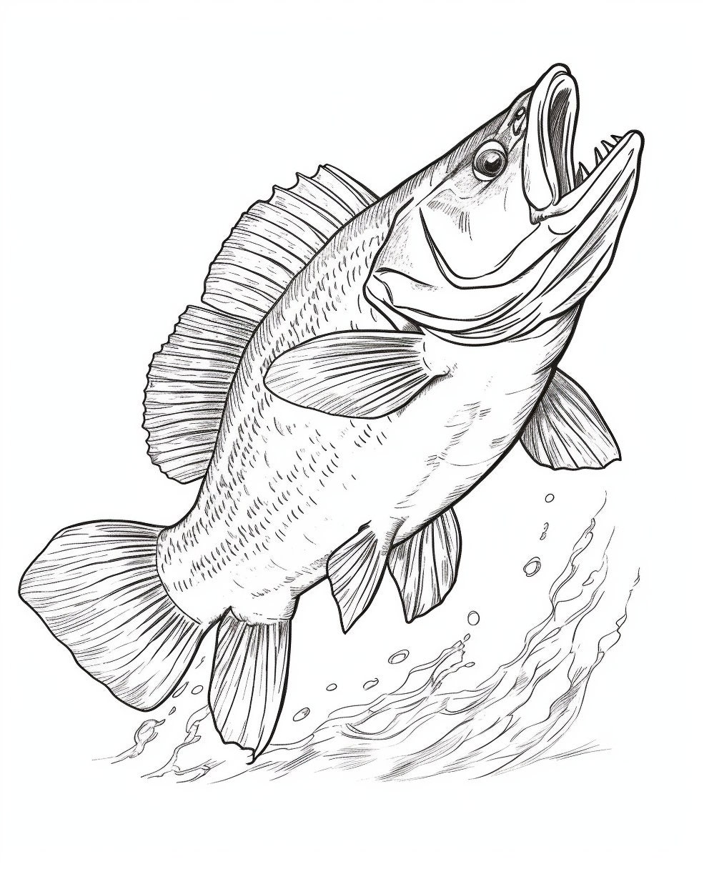 Fishing Coloring Book Etsy