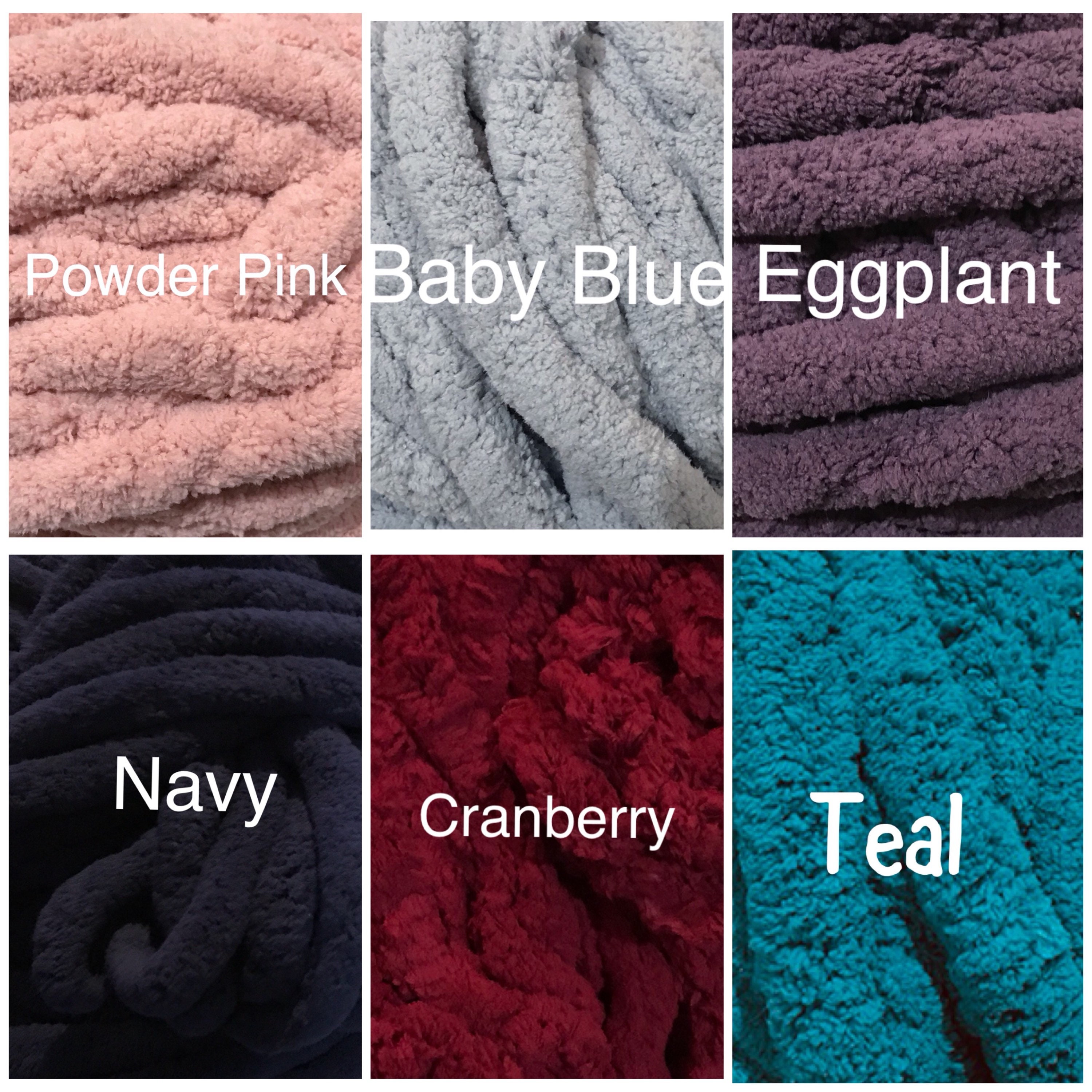 DIY Chunky Knit Chenille Blanket Kit Chenille Yarn for Arm Etsy