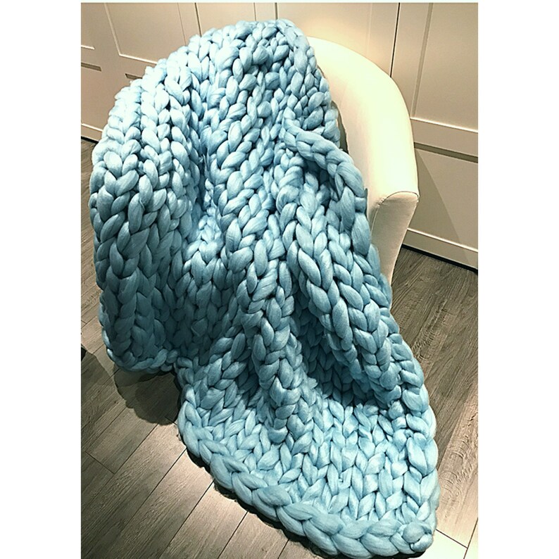 Vegan Chunky Knit Blanket custom arm knit blankets Free Etsy