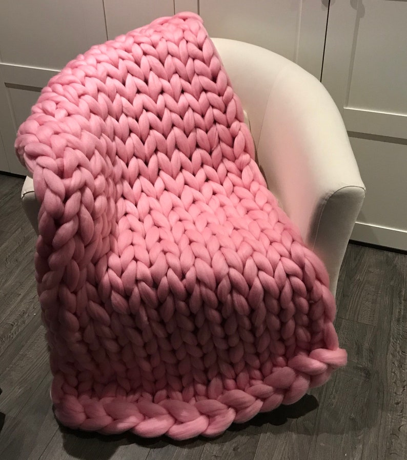 Vegan Chunky Knit Blanket custom arm knit blankets Free Etsy