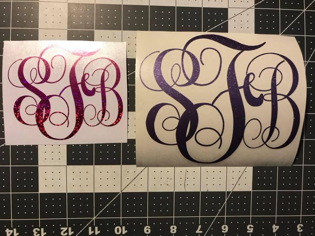 Custom Monogram Decal - Etsy