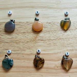 Agate Gemstone Pendant Necklace on 925 Silver Chain Neat Reversible Minimal