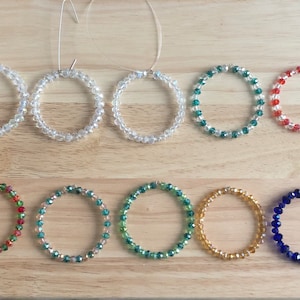 Runde Kristall Perlen Kranz Weihnachten Hängen Verzierung Dekoration Suncatcher Fenster Schubladen Griffe