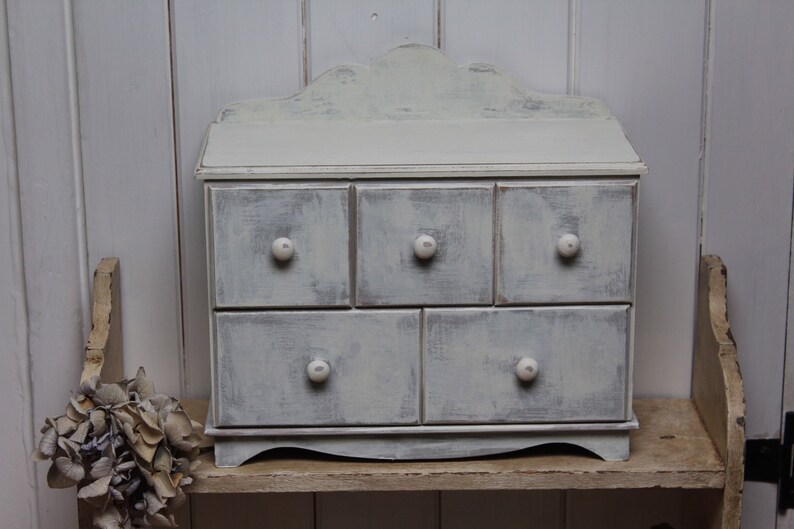 White Small Chest With Drawers Etsy