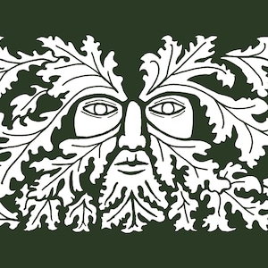 Greenman / Foliate Kopf DL Größe Einzel Blanko Karte