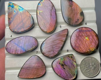 Purple Spectrolite Labradorite A One Quality 100% Natural Spectrolite Cabochon Loose Gemstone For Making Jewelry MI-104