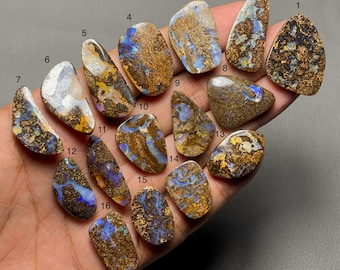 Australian Boulder Opal A One Quality 100% Natural Boulder Opal Cabochon Loose Gemstone For Making Jewelry Code MI-1339