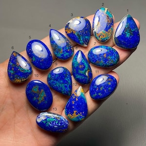 Spire Mountain Azurite Malachite A One Quality 100% Natural Azurite Malachite Cabochon Loose Gemstone For Making Jewelry Code MI-414
